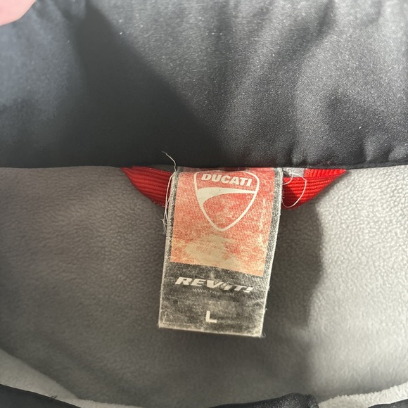 Ducati Rev'T! Jacket Men's Large Black Softshell Fleece Motorcycle Riding Moto - Picture 4 of 13